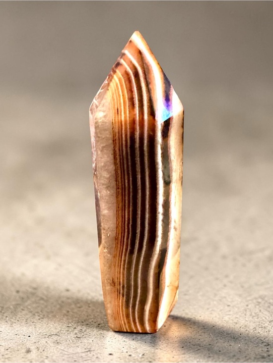 Other - Banded Calcite Tower (Often Sold as White Onyx) – 4.5”